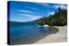 Beach on a Mountain Lake in Los Alerces National Park, Chubut, Patagonia, Argentina, South America-Michael Runkel-Stretched Canvas