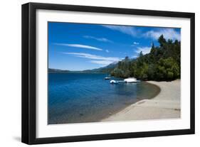 Beach on a Mountain Lake in Los Alerces National Park, Chubut, Patagonia, Argentina, South America-Michael Runkel-Framed Photographic Print