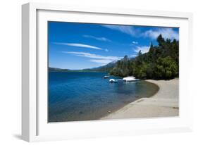 Beach on a Mountain Lake in Los Alerces National Park, Chubut, Patagonia, Argentina, South America-Michael Runkel-Framed Photographic Print