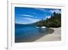 Beach on a Mountain Lake in Los Alerces National Park, Chubut, Patagonia, Argentina, South America-Michael Runkel-Framed Photographic Print