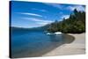 Beach on a Mountain Lake in Los Alerces National Park, Chubut, Patagonia, Argentina, South America-Michael Runkel-Stretched Canvas