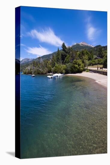 Beach on a Mountain Lake in Los Alerces National Park, Chubut, Patagonia, Argentina, South America-Michael Runkel-Stretched Canvas