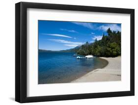 Beach on a Mountain Lake in Los Alerces National Park, Chubut, Patagonia, Argentina, South America-Michael Runkel-Framed Photographic Print