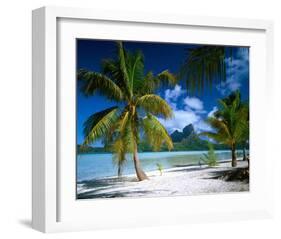 Beach on Bora Bora, Island of Tahiti, French Polynesia, The South Seas-null-Framed Art Print