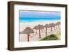 Beach on Caribbean Sea in Cancun, Mexico-Mark52-Framed Photographic Print