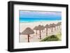 Beach on Caribbean Sea in Cancun, Mexico-Mark52-Framed Photographic Print