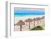 Beach on Caribbean Sea in Cancun, Mexico-Mark52-Framed Photographic Print