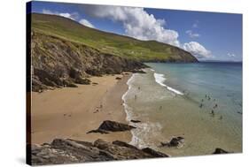 Beach on Dunmore Head, at the western end of the Dingle Peninsula, County Kerry, Munster, Republic-Nigel Hicks-Stretched Canvas