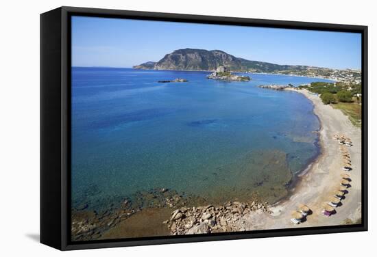 Beach on Kefalos Bay, Kos, Dodecanese, Greek Islands, Greece, Europe-null-Framed Stretched Canvas