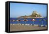 Beach on Kefalos Bay Looking Out to Kastri Island, Kos, Dodecanese, Greek Islands, Greece, Europe-null-Framed Stretched Canvas