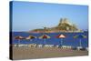 Beach on Kefalos Bay Looking Out to Kastri Island, Kos, Dodecanese, Greek Islands, Greece, Europe-null-Stretched Canvas