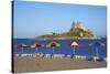 Beach on Kefalos Bay Looking Out to Kastri Island, Kos, Dodecanese, Greek Islands, Greece, Europe-null-Stretched Canvas