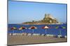 Beach on Kefalos Bay Looking Out to Kastri Island, Kos, Dodecanese, Greek Islands, Greece, Europe-null-Mounted Photographic Print