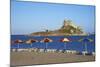 Beach on Kefalos Bay Looking Out to Kastri Island, Kos, Dodecanese, Greek Islands, Greece, Europe-null-Mounted Photographic Print