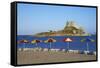 Beach on Kefalos Bay Looking Out to Kastri Island, Kos, Dodecanese, Greek Islands, Greece, Europe-null-Framed Stretched Canvas