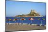 Beach on Kefalos Bay Looking Out to Kastri Island, Kos, Dodecanese, Greek Islands, Greece, Europe-null-Mounted Photographic Print