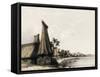 Beach on Mbau Island in 1848-null-Framed Stretched Canvas