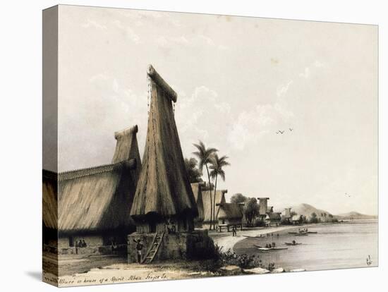 Beach on Mbau Island in 1848-null-Stretched Canvas