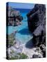 Beach on South Coast, Bermuda, Caribbean-Alan Klehr-Stretched Canvas