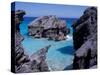 Beach on South Coast, Bermuda, Caribbean-Alan Klehr-Stretched Canvas