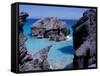 Beach on South Coast, Bermuda, Caribbean-Alan Klehr-Framed Stretched Canvas