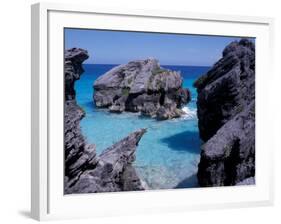 Beach on South Coast, Bermuda, Caribbean-Alan Klehr-Framed Photographic Print