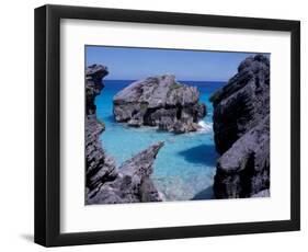 Beach on South Coast, Bermuda, Caribbean-Alan Klehr-Framed Photographic Print