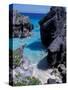 Beach on South Coast, Bermuda, Caribbean-Alan Klehr-Stretched Canvas