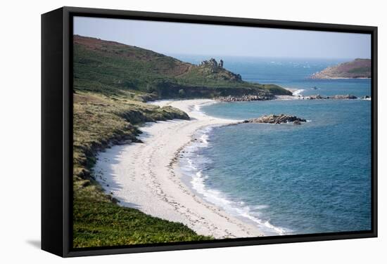 Beach on St. Martin's Island, Isles of Scilly, United Kingdom, Europe-Peter Groenendijk-Framed Stretched Canvas