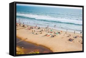 Beach on the Indian Ocean. India (Tilt Shift Lens).-Andrey Armyagov-Framed Stretched Canvas