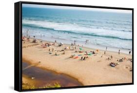 Beach on the Indian Ocean. India (Tilt Shift Lens).-Andrey Armyagov-Framed Stretched Canvas