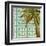 Beach Palm Turquoise Pattern II-Patricia Pinto-Framed Art Print