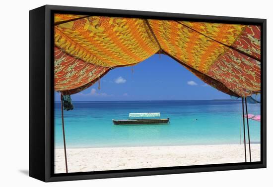 Beach, Pange Island, Zanzibar, Tanzania, East Africa, Africa-Vincenzo Lombardo-Framed Stretched Canvas