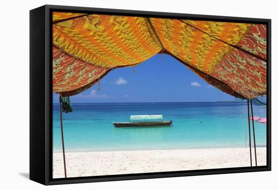 Beach, Pange Island, Zanzibar, Tanzania, East Africa, Africa-Vincenzo Lombardo-Framed Stretched Canvas