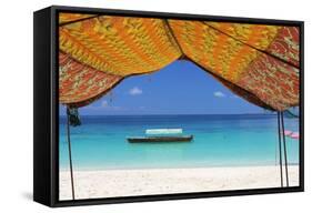 Beach, Pange Island, Zanzibar, Tanzania, East Africa, Africa-Vincenzo Lombardo-Framed Stretched Canvas