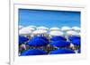 Beach Parasols, Nice, Alpes Maritimes, Provence, Cote D'Azur, French Riviera, France, Europe-Amanda Hall-Framed Photographic Print