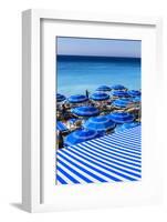 Beach Parasols, Nice, Alpes Maritimes, Provence, Cote D'Azur, French Riviera, France, Europe-Amanda Hall-Framed Photographic Print