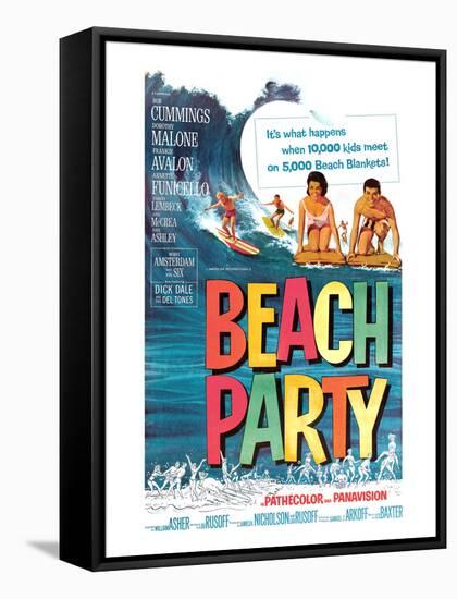 Beach Party, Annette Funicello, Frankie Avalon, 1963-null-Framed Stretched Canvas