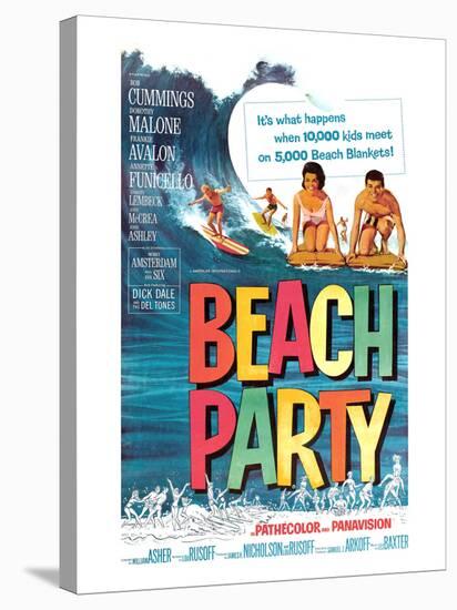 Beach Party, Annette Funicello, Frankie Avalon, 1963-null-Stretched Canvas