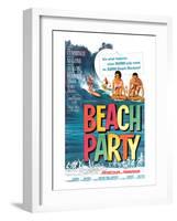 Beach Party, Annette Funicello, Frankie Avalon, 1963-null-Framed Photo