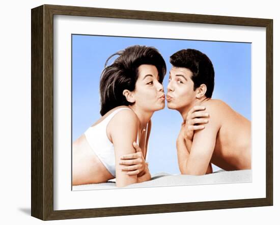 Beach Party, Annette Funicello, Frankie Avalon, 1963-null-Framed Photo