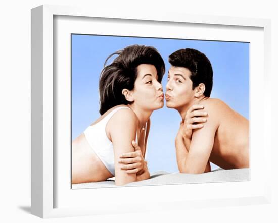 Beach Party, Annette Funicello, Frankie Avalon, 1963-null-Framed Photo