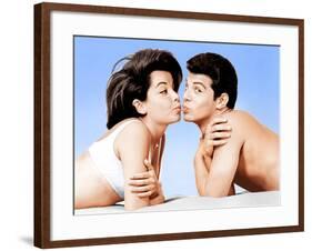 Beach Party, Annette Funicello, Frankie Avalon, 1963-null-Framed Photo