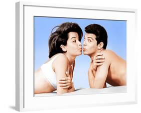 Beach Party, Annette Funicello, Frankie Avalon, 1963-null-Framed Photo