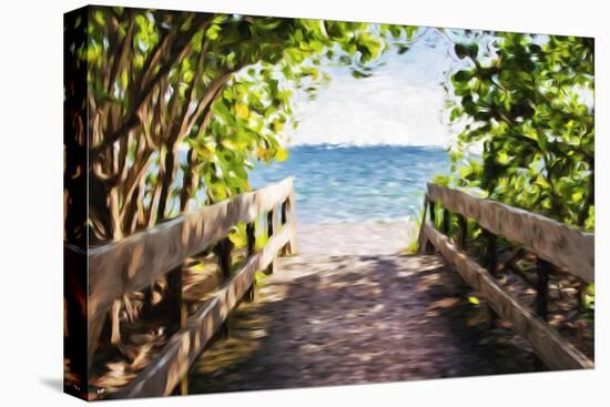 Beach Path - In the Style of Oil Painting-Philippe Hugonnard-Stretched Canvas