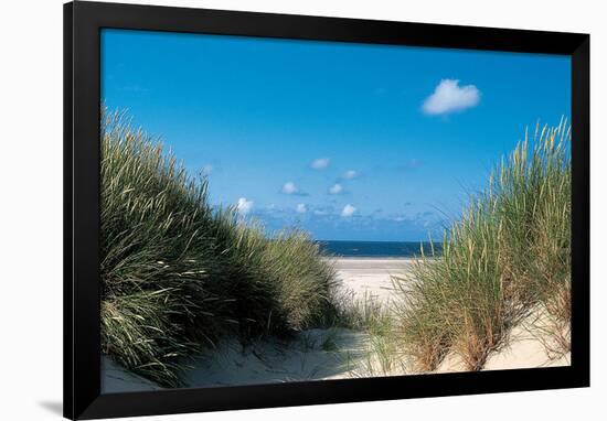 Beach Path Through The Dunes-null-Framed Art Print