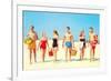 Beach Picnic, Retro-null-Framed Art Print