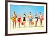 Beach Picnic, Retro-null-Framed Premium Giclee Print