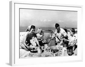 Beach Picnic-null-Framed Photographic Print