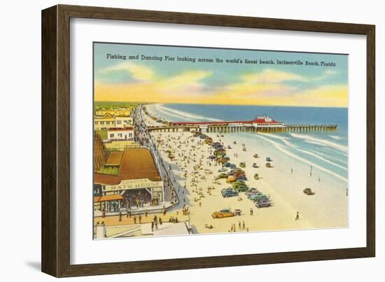 Beach, Pier, Jacksonville, Florida-null-Framed Art Print